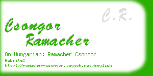 csongor ramacher business card